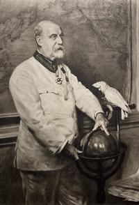 Photographic protrait in Black and white of Sir Everard Ferdinand im Thurn (1852-1932). Taken from im Thurn (1934).